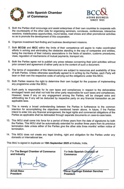 Mou signing ISCC vs Bengal Chamber of Commerce-images-1